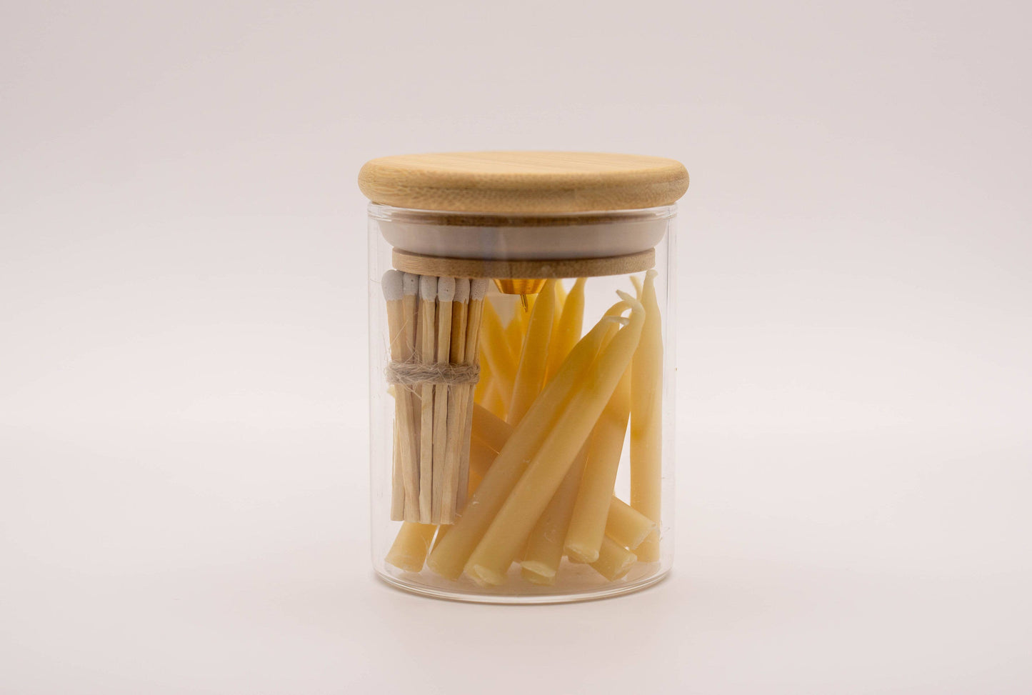 20-Minute Beeswax Candles-  In Glass Jar
