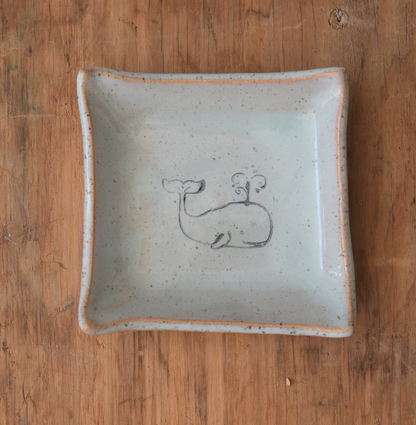Square Dish - Whale