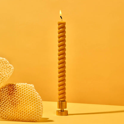 Solid Brass Candle Holder - 1.6" Tall & Fits Standard Tapers