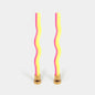 Wiggle Candles - Yellow & Pink (2 Pack) - 11" Vibrant Tapers