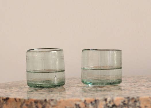 Clear Hand Blown Shot Mezcal Glasses Votives Glasses