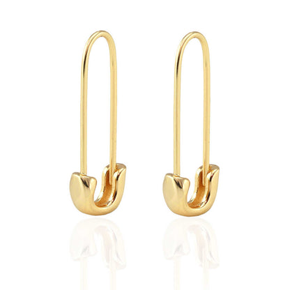 Safety Pin Hoop Earrings