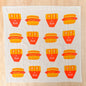 Hot dog french fry tea towel