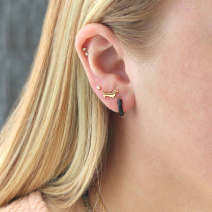 Weiner Dog Stud Earrings