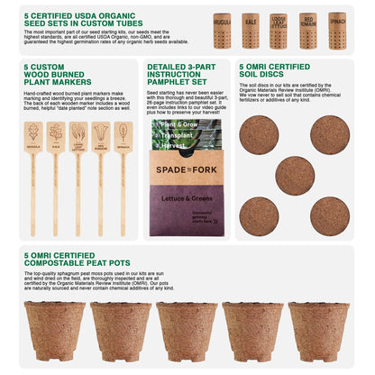 Organic Lettuce & Greens Growing Kit