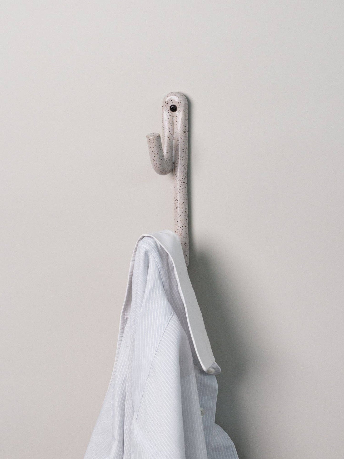 Leggy Long Wall Hook, Speckled White
