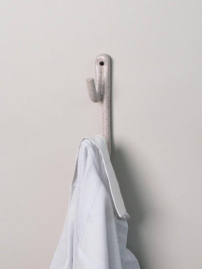 Leggy Long Wall Hook, Speckled White