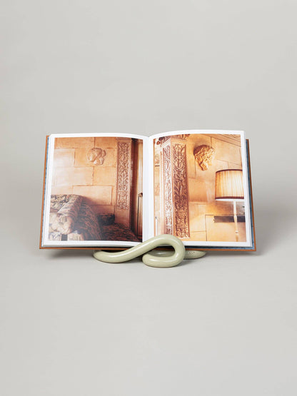 Lumbra Book Stand, Pale Fiberglass Green