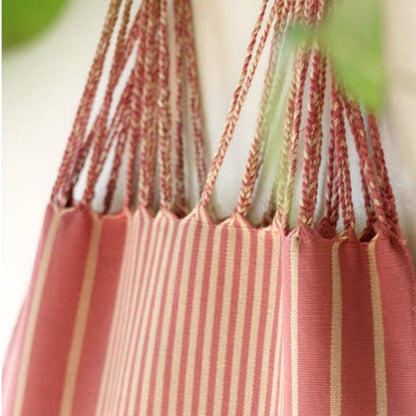 Las Rayas Tote Hand Woven in Chiapas - Terra Cotta