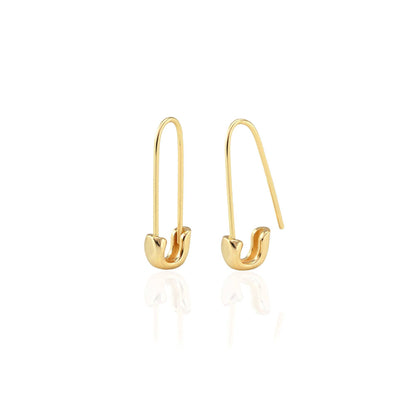 Safety Pin Hoop Earrings
