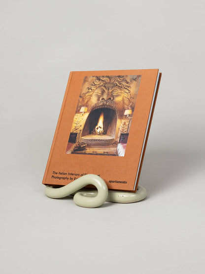 Lumbra Book Stand, Pale Fiberglass Green
