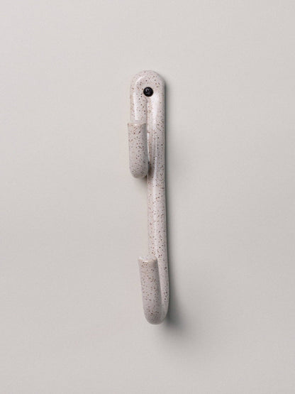 Leggy Long Wall Hook, Speckled White
