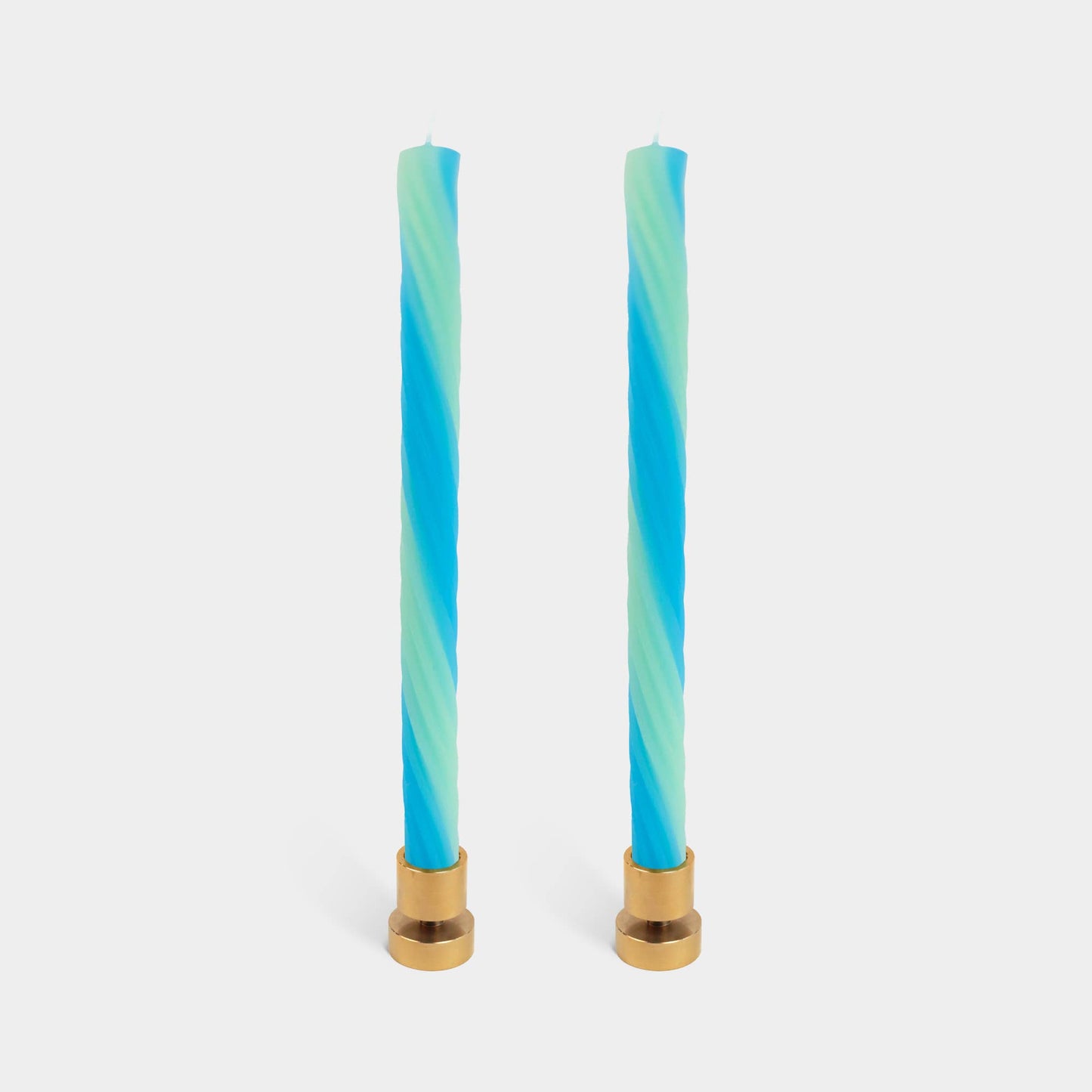Rope Candles - Mint (2 Pack) - 11" Vibrant Taper Candles