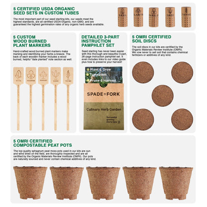 Organic Culinary Herb Growing Kit