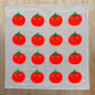 Tomato screenprinted tea towel